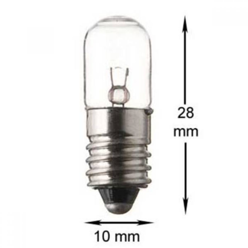Indicator lamp 30V 2-3W E10 10x28mm