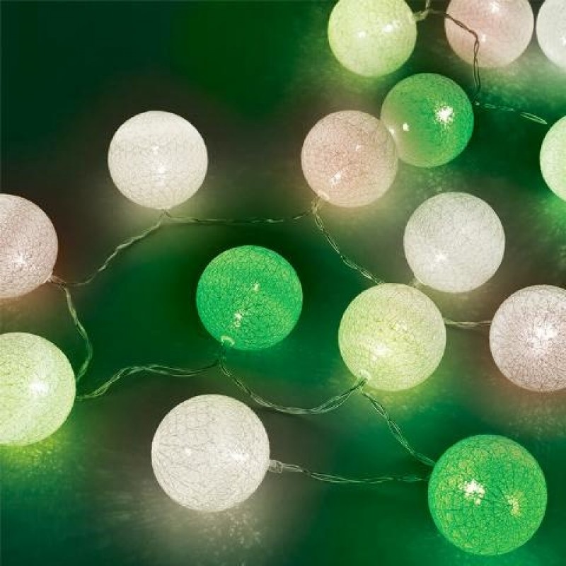 Φωτιστικό γιρλάντα led cotton 0.6W 20leds μπαταρίας με χρονοδιακόπτη Forest Φos_me