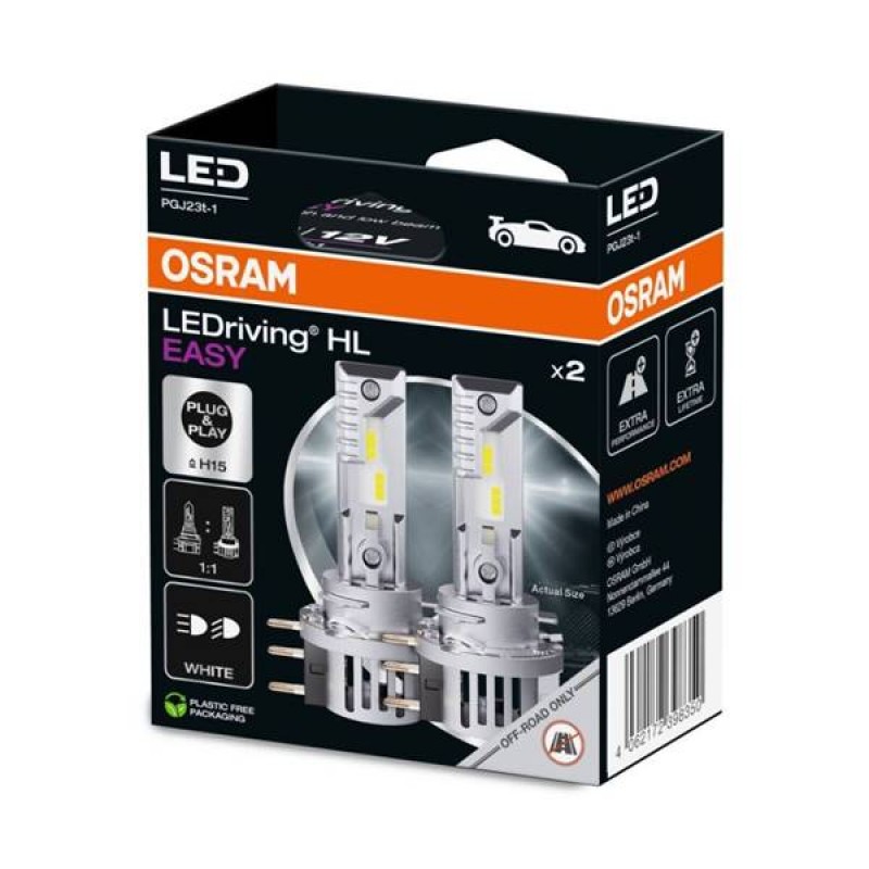 Osram Led 12V 17/4W H15 day light 6500K LEDriving HLM EASY 64176DWESY