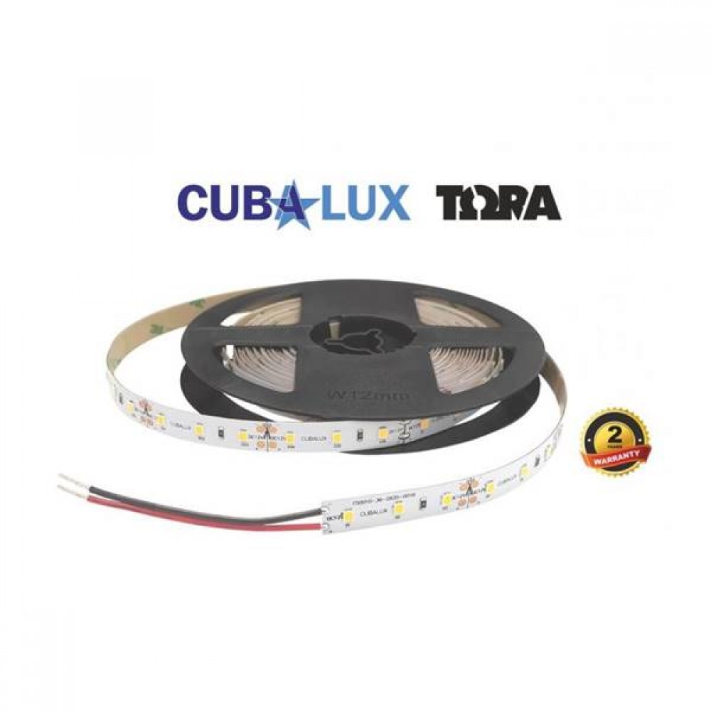 Led strip light 12V 14.4W 60led red with sticker TΩRA IP65 Cuba Lux