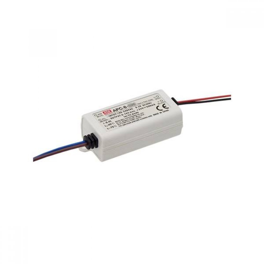 Τροφοδοτικό Led 230V IN -> OUT 11-23VDC 8,05W 350mA IP42 APC8-350 Mean Well