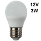 Led mini globe 3W 12V E27 day light 6000K