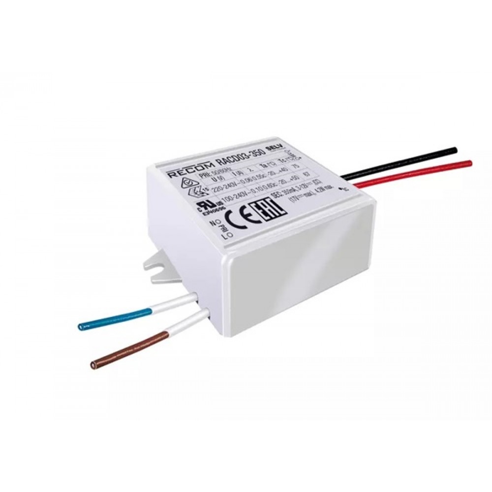 Τροφοδοτικό Led 230V IN -> OUT 3-9,5VDC 4,6W 500mA IP66 RACD03 RECOM