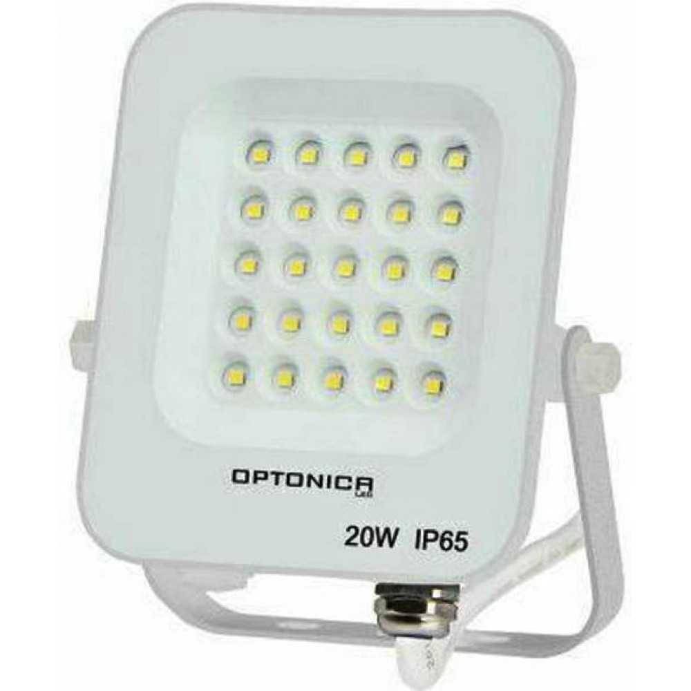 Προβολέας led 20W 230V 90° day light 6000K λευκός 5704 Optonica