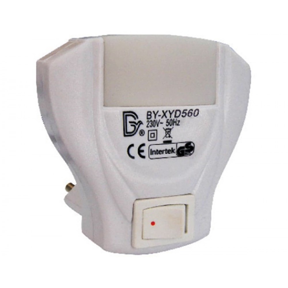 Φωτάκι νυκτός 1W 230V με διακόπτη και 3 Led XYD560