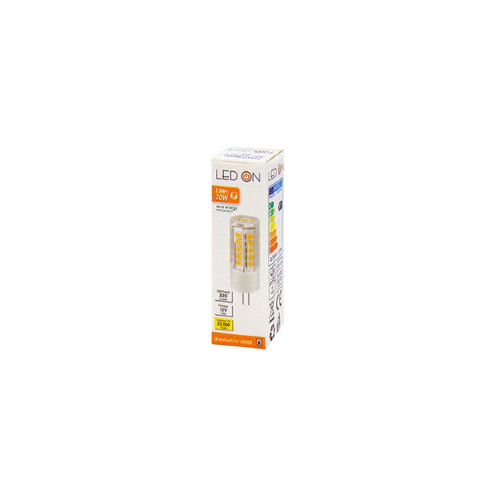 Led G4 12V 2.5W 270° warm white 3000K dimmable LedOn