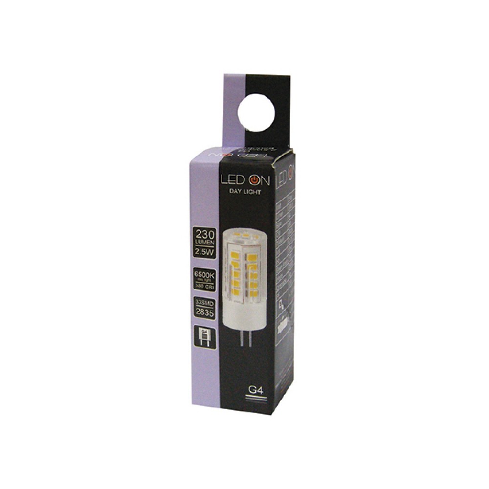 Led G4 12V 2.5W 270° Day light 6500K dimmable LedOn