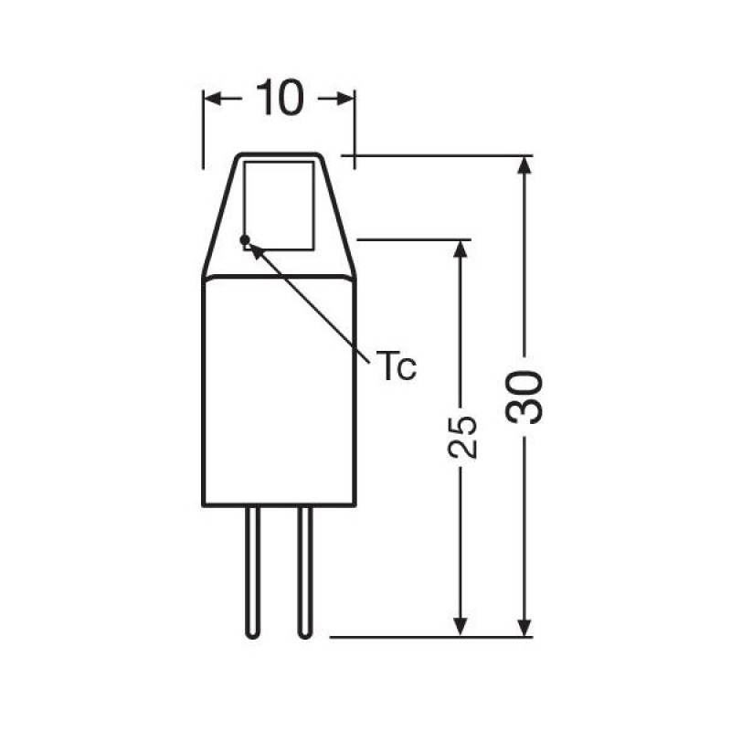 Led G4 12V 1W 320* warm white 2700K Rl-Pin10 Micro Radium