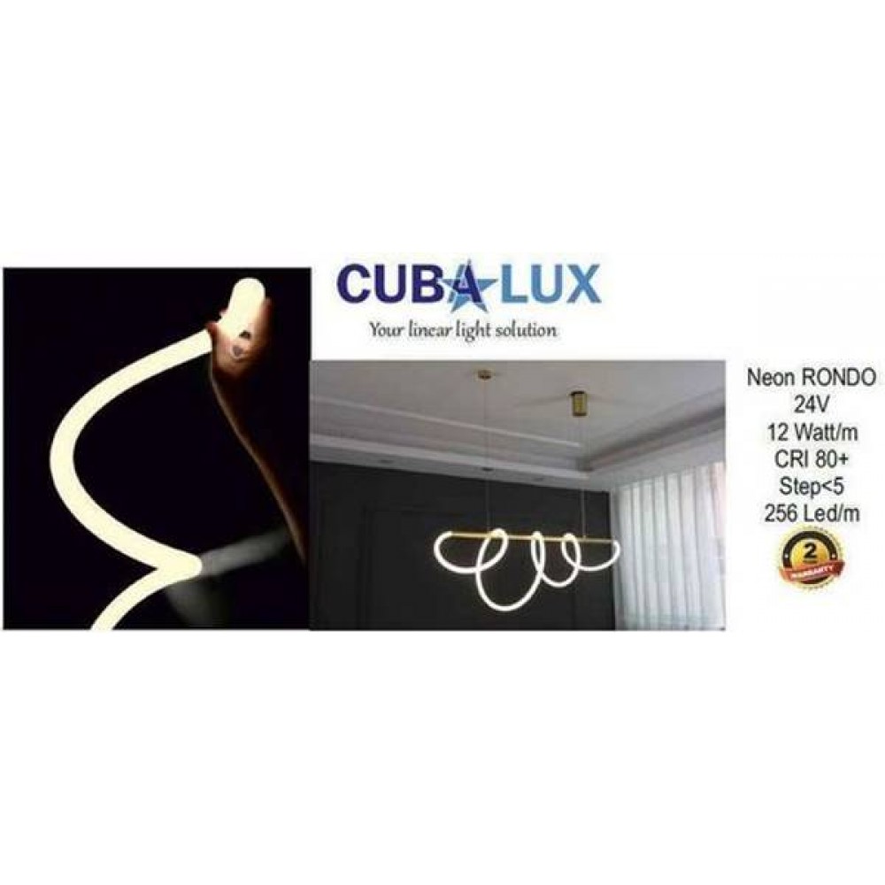Led ταινία 24V 12W 336led cool white 4000K Neon Rondo 2m TΩRA IP65 Cuba Lux