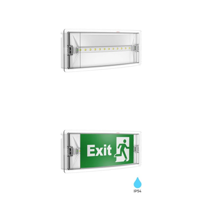 Φωτιστικό ασφαλείας με LED Exit 3W IP54 BC14-00800 Braytron