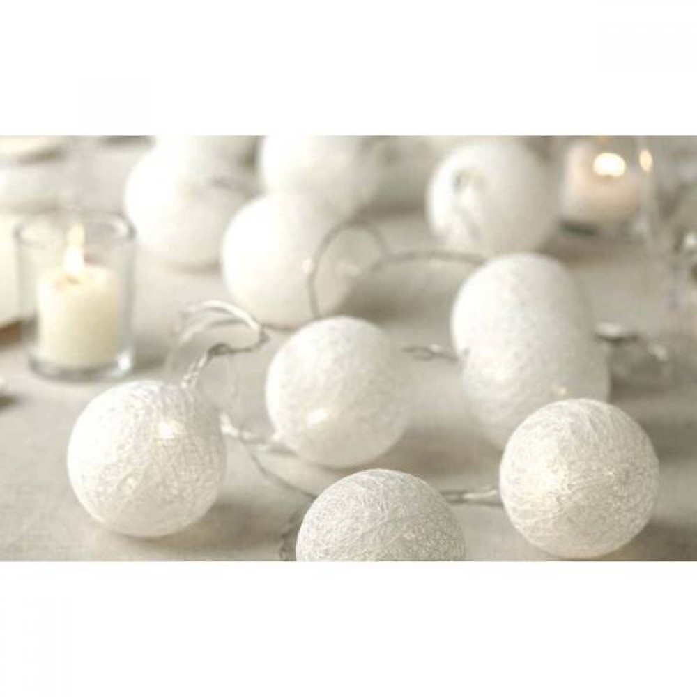 Φωτιστικό γιρλάντα led cotton 0.6W θερμός φωτισμός 20leds μπαταρίας με χρονοδιακόπτη Pure Φos_me