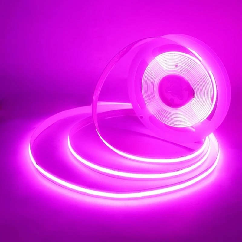 Led ταινία COB 24V 11W 480led/m μωβ IP20 με αυτοκόλλητο