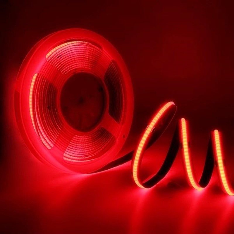 Led ταινία COB 24V 11W 480led/m κόκκινη IP20 με αυτοκόλλητο