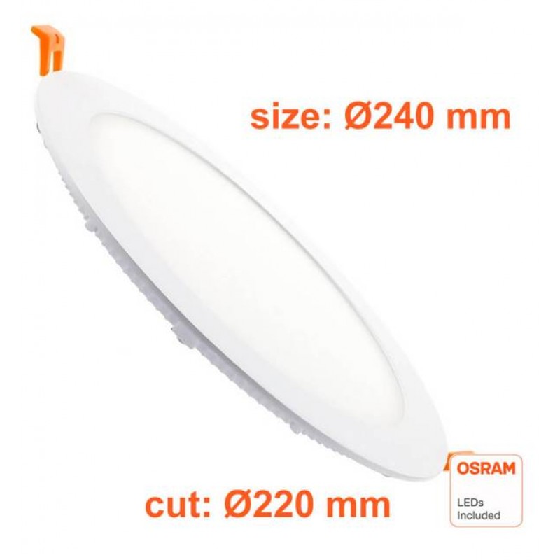 Led downlight χωνευτό 26W 240V 100° 3CCT στρόγγυλο DN 215 Osram