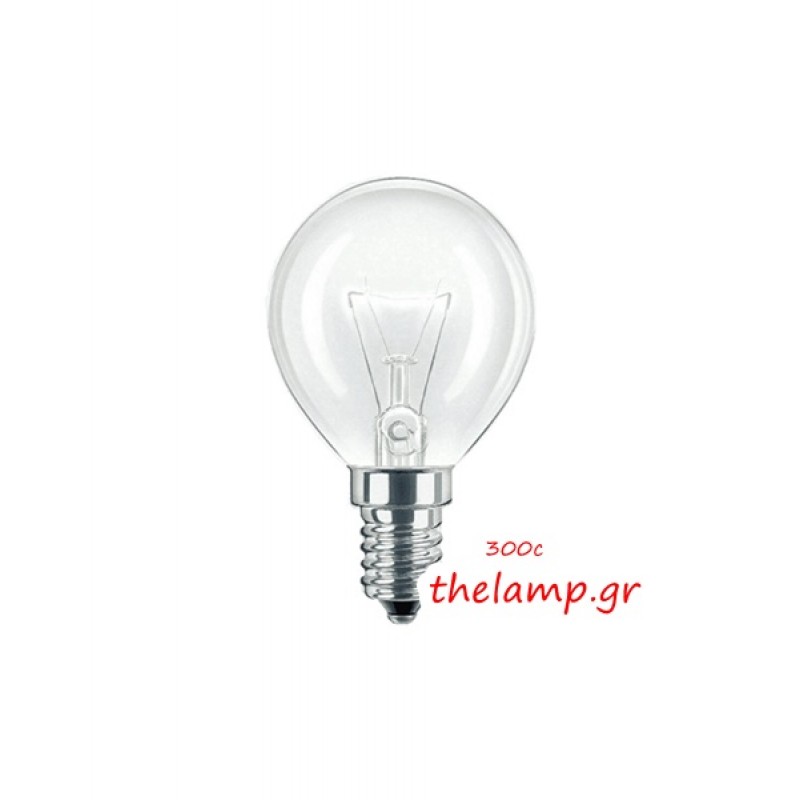 Λαμπτήρας πυράκτωσης φούρνου 230V 40W E14 300°C γλομπάκι G45  διάφανο DR. FISCHER DE