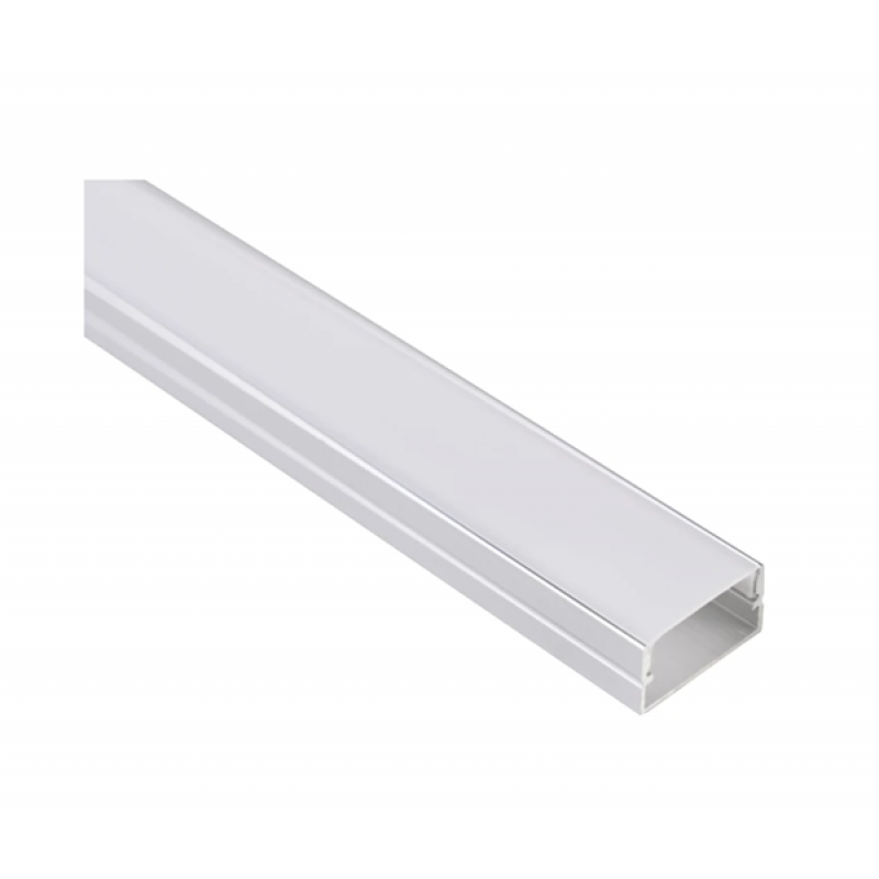 Profile Aluminum surface-mounted type P silver LED strip 2m with opal cover and accessories Wellmax