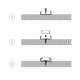 Profile Aluminum surface-mounted type P silver LED strip 2m with opal cover and accessories Wellmax