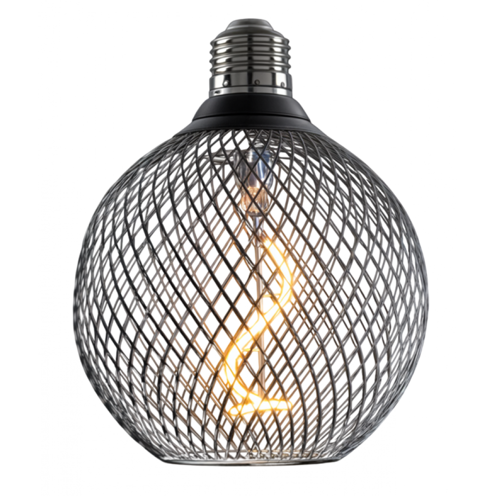 Led filament Vintage globe 2.5W E27 220-240V warm white 1800K with black grid Optonica