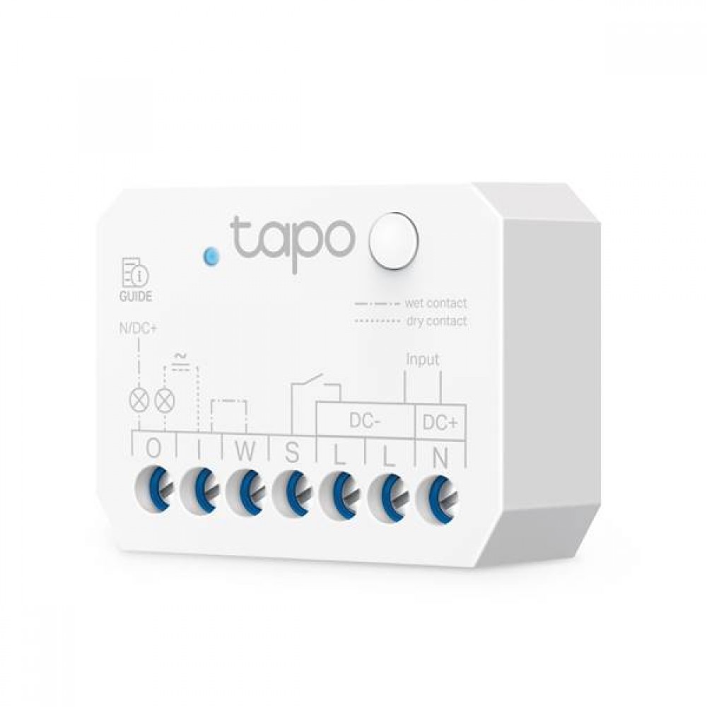 Smart WiFi switch module 100-240V flush-mount 16A energy monitor & dry contact Matter Tapo S110E TP-Link