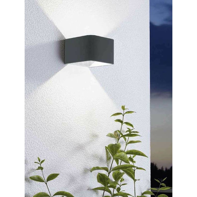 Led φωτιστικό τοίχου 9W 220-240V τετράγωνο μαύρο CCT 3000Κ-4000K-6500Κ Φos_me