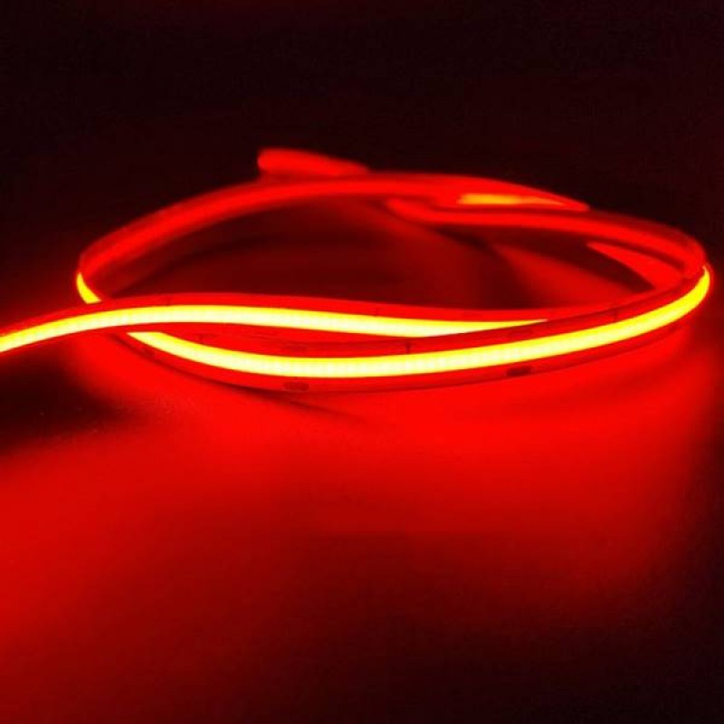 Led strip light COB 24V 11W 480led red with sticker TΩRA IP20 Cuba Lux