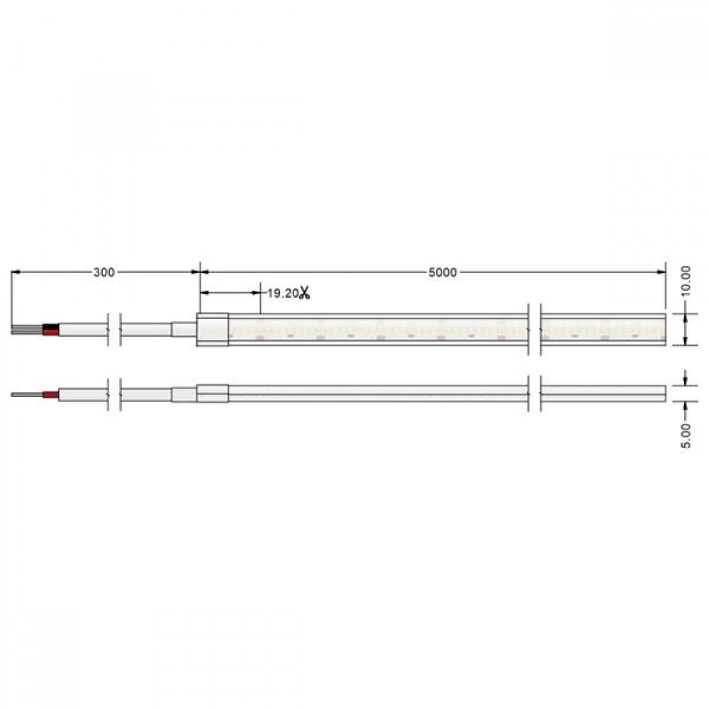 Led strip light COB 24V 12W 416led cool white 4000K with sticker TΩRA IP67 Cuba Lux