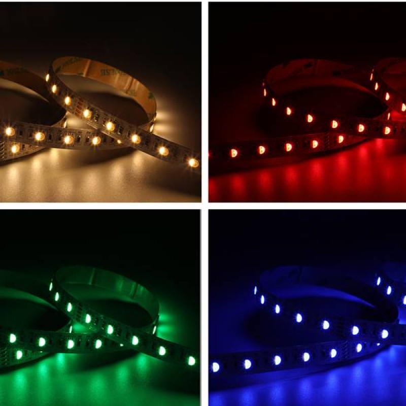 Led strip light 24V 19,2W 60led RGBW με αυτοκόλλητο TΩRA 5m IP20 Cuba Lux